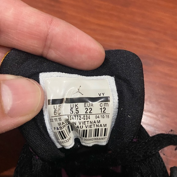 Air Jordan Boys 7 Retro BT Bordeaux Size 6C Gray 304772-034 - Picture 9 of 9